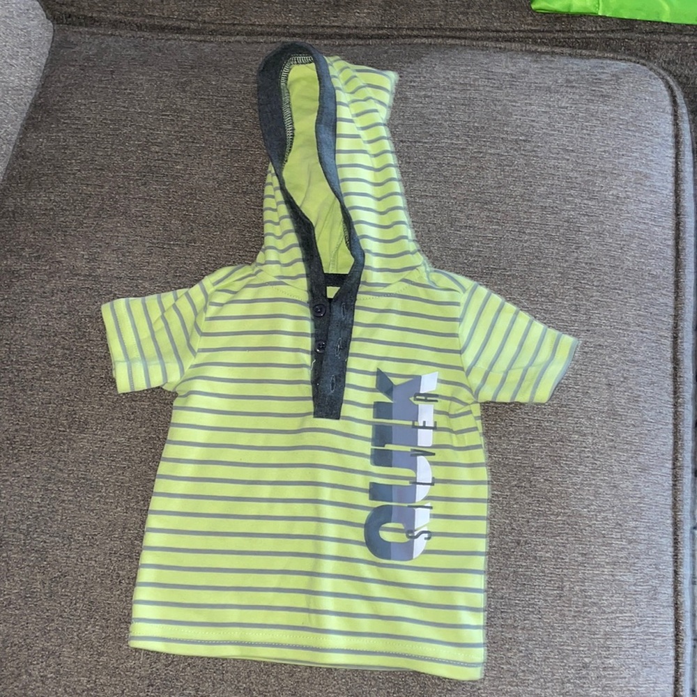 Quicksilver 3-6 month hooded t-shirt
